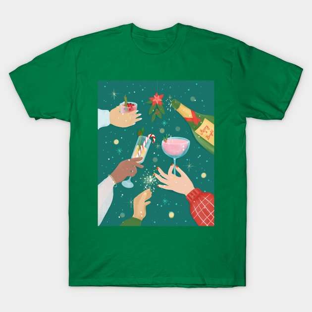 Christmas Cheers T-Shirt by Petras